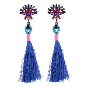 Royalty Jewels Blue Indian Shagle Dangle Earring